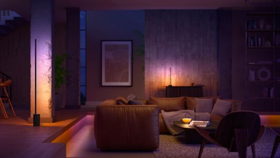 Hue シグネ グラデーション LED フロアライト - ブラック | Philips Hue JP